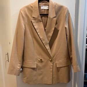 ASOS Camel Double-Breasted Blazer